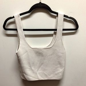 princess polly cropped ribbed tank top